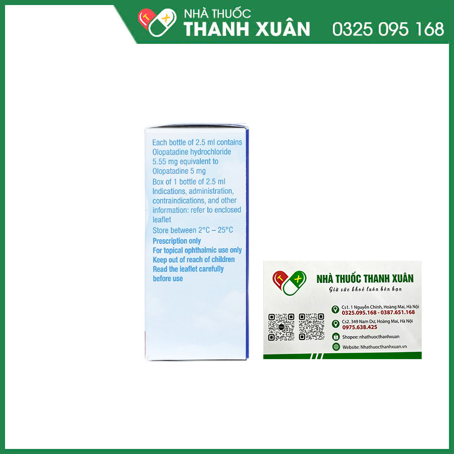 Pataday thuốc phòng ngừa và điều trị các triệu chứng và dấu hiệu ở mắt của bệnh viêm kết mạc dị ứng